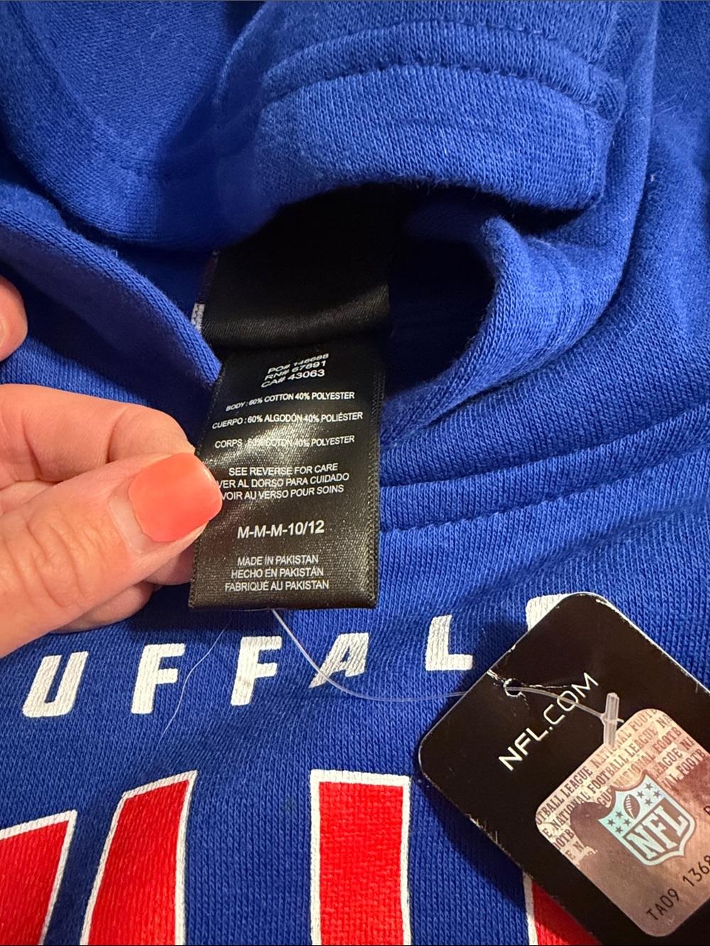 Buffalo bills Royal Blue Bills Logo Crewneck Hoodie - Picture 4 of 5